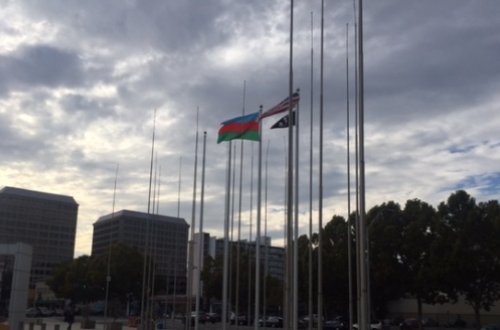 ABŞ-ın texnologiya mərkəzində Azərbaycan bayrağı