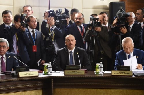 İlham Əliyev MDB Dövlət Başçıları Şurasının Qazaxıstanda keçirilən iclasında iştirak edir