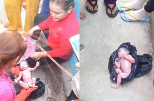 Şok kadrlar: körpəni paketə qoyub yola atdılar