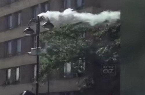 Bakıda təhlukəsizlik şəhər kamerası belə yandı