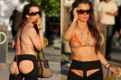 Model küçəyə belə çıxdı