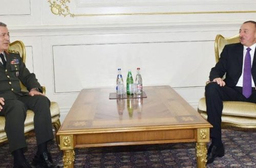 Prezident İlham Əliyev Türkiyə Silahlı Qüvvələrinin Baş Qərargah rəisini qəbul edib
