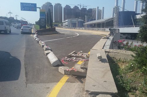 Sürüşməyə görə bağlanan dayanacaq açılır