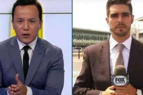 Canlı yayımda jurnalisti maşın vurdu