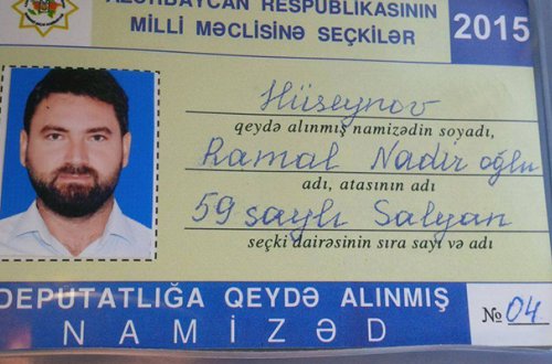Aparıcının deputatlığa namizədliyi qeydə alındı