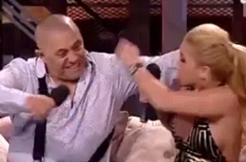 Canlı yayımda qaraçı qalmaqalı: 