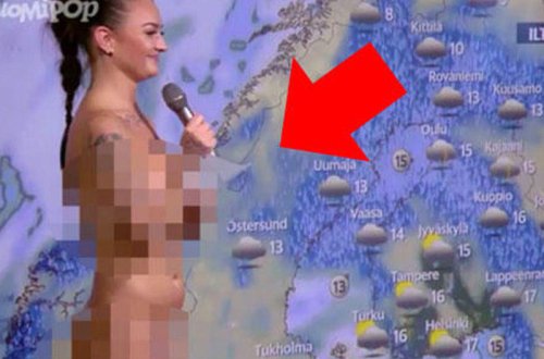 Şok: aparıcı efirə lüt çıxdı