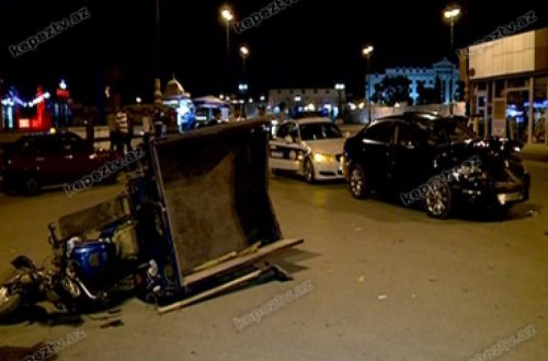 Gəncədə təmizlik idarəsinin işçiləri qəzaya uğrayıb