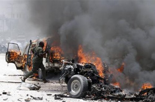 Somali prezidentinin iqamətgahı qarşısında partlayış olub, ölən və yaralananlar var