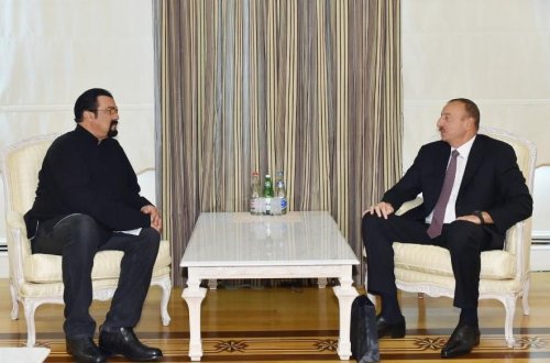 İlham Əliyev Hollivud ulduzu ilə görüşdü
