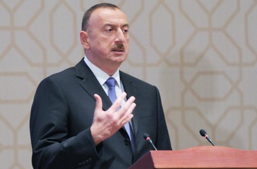 İlham Əliyev Kürdəmir rayonuna getdi