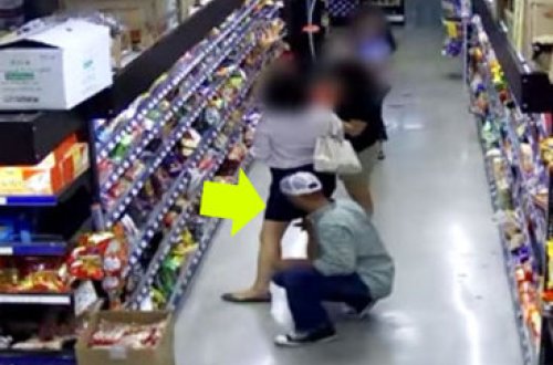 Oğlanın çirkin əməli kameraya düşdü