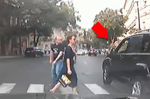 Prado sürücüsündən heç yanda görünməyən abırsızlıq