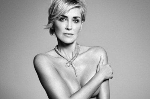 Şaron Stone 57 yaşında soyundu