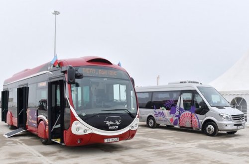 Bakıda yeni avtobuslar istifadəyə verildi