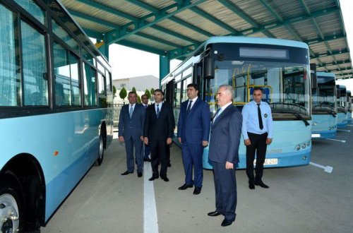 Naxçıvan Şəhər Nəqliyyat İdarəsinə yeni avtobuslar verilib -