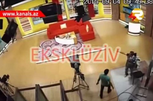 Zəlzələ anı canlı efirdə