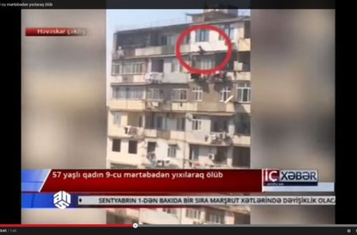 Bakıda intihara cəhd edən qadın yıxılaraq öldü