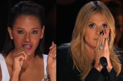 Qadın canlı yayımda 