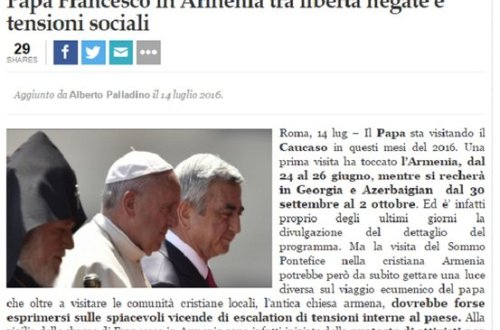 İtaliyalı jurnalist Ermənistanı ifşa etdi