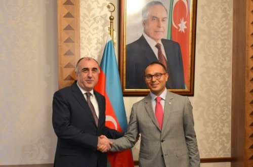 Azərbaycanın xarici işlər naziri Elmar Məmmədyarov TDƏŞ-in Baş katibi Ramil Həsənov ilə görüşüb