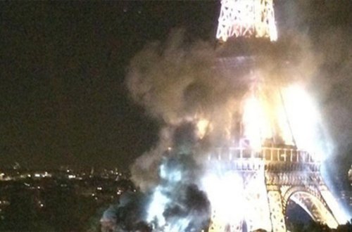 Fransada ikinci şok! Eyfel qülləsi yandı