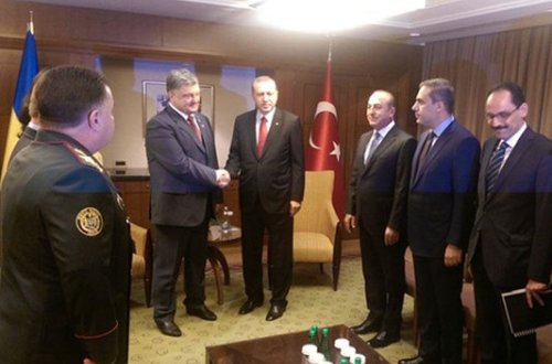 Ərdoğan Varşavada Poroşenko ilə görüşdü