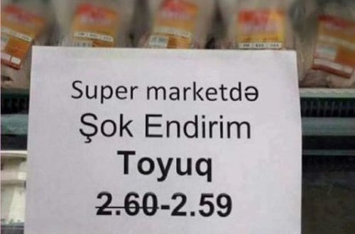 Marketdə ŞOK ENDİRİM: hamı bu fotonu PAYLAŞIR