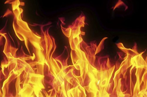 Göyçayda qəbiristanlıq yandı