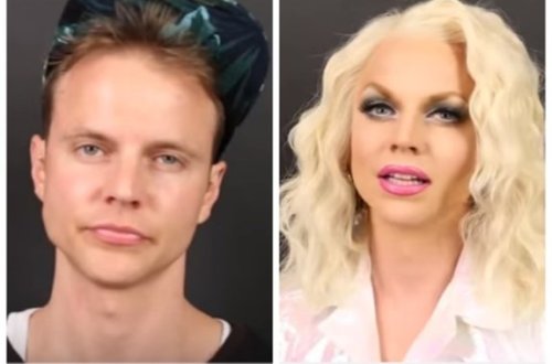 Makiyajla qadına çevrilən kişi