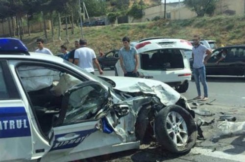 Bakıda DYP avtomobilini yararsız hala saldılar