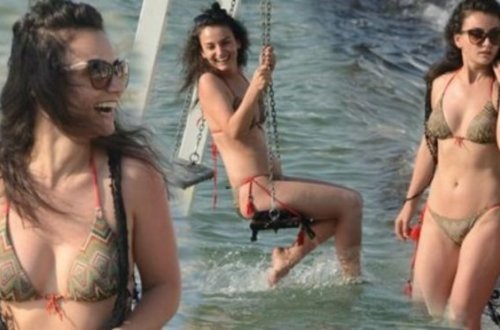 Tanınmış aktrisa Bodrumda belə dincəlir