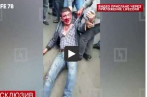 Rusiyada azərbaycanlı qatilin döyülmə anı