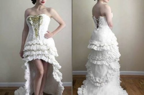 Tualet kağızından gəlinlik...