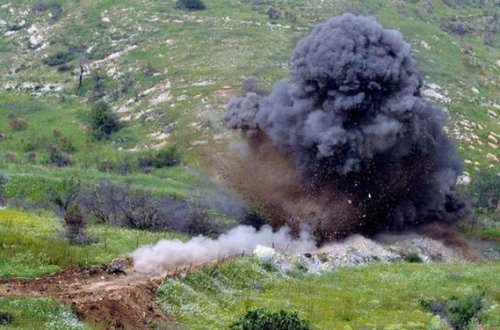 Ağdamda mina partladı