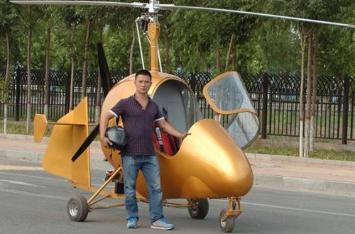 Çinli evində helikopter düzəltdi