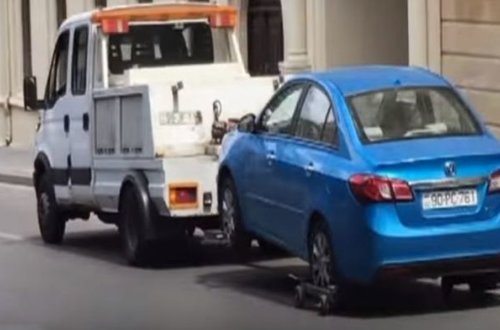 Bakıda evakuator qaydaları belə pozur