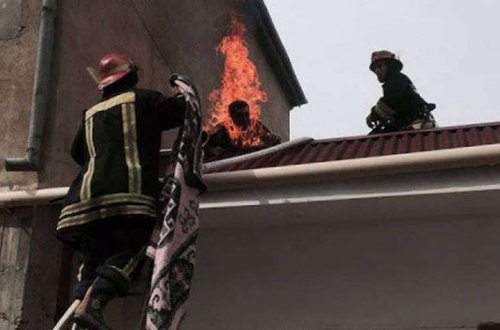 Hacıqabulda özünü yandıran qadın öldü