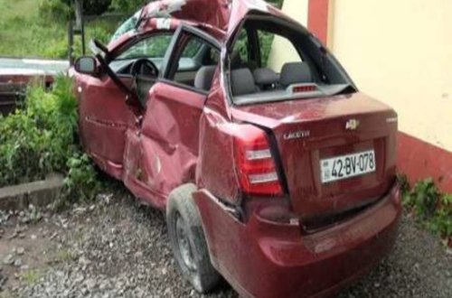 Lənkərənda yol qəzası - Sürücünün vəziyyəti ağırdır