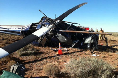 Helikopter qəzaya düşdü: