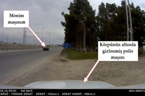 Yol polisinin gizli radarını ifşa edib Ramil Usubova üz tutdu