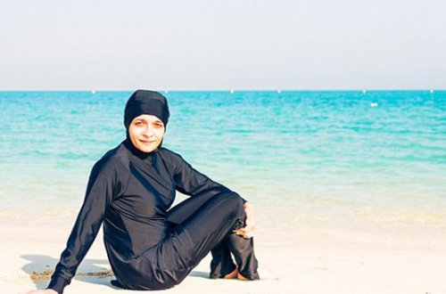 Çimərlikdə hicablı qadına görə dava: