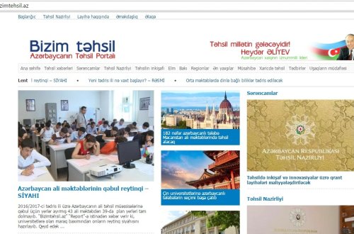 Azərbaycanda yeni təhsil portalı yaradıldı: Bizimtehsil.az