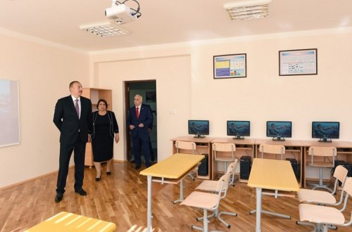 İlham Əliyev 247 nömrəli orta məktəbdə - FOTO