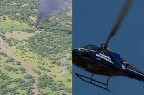 Polislərin olduğu vertolyot vuruldu