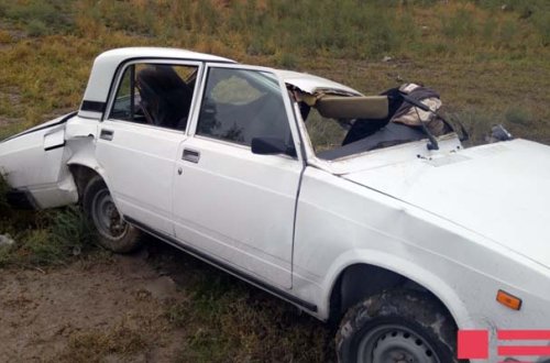 Ər öldü, arvadı xəstəxanalıq oldu - Bakıda yol qəzası + Foto