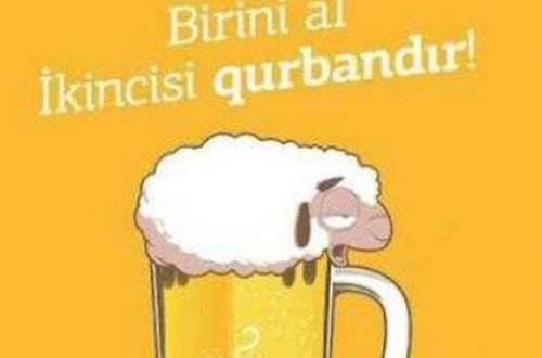 Qurban bayramında rəzalət - “Bir pivə al, ikincisi qurbandır” Foto