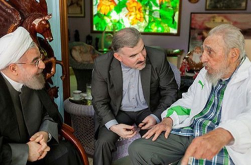 Ruhani Fidel Kastro ilə görüşdü - Tarixi səfər