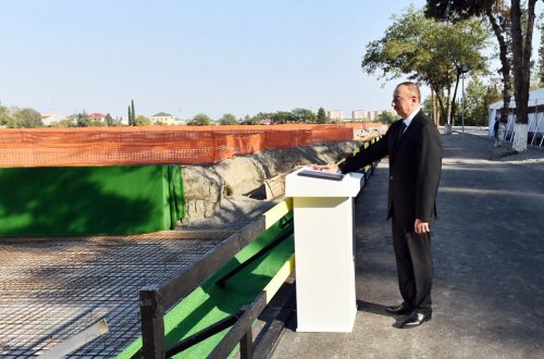 Prezident İlham Əliyev Mingəçevir Sənaye Parkının təməlqoyma mərasimində iştirak edib
