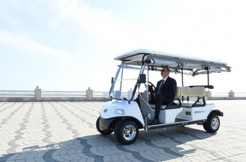 Prezident Sumqayıt bulvarında - FOTOLAR